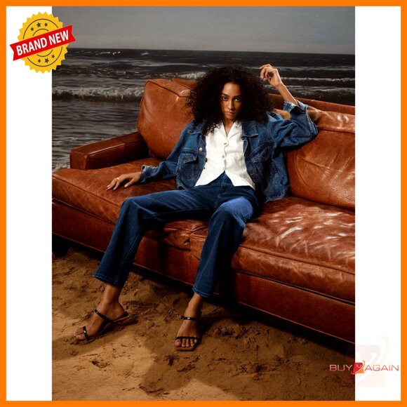 High Waisted Straight Leg Stretch Denim Jeans Wide Leg Casual Fit - Picture 7 of 7